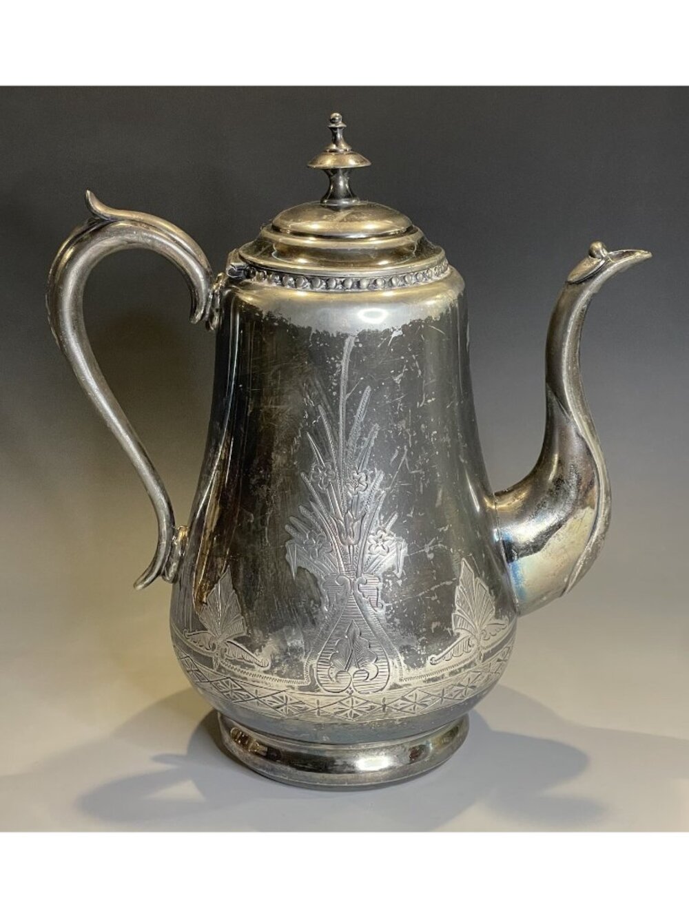 Antique New York Victorian - Edwardian Silver-Plated Tea Pot 19th Early 20th C.